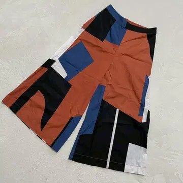 아줄바이마우지 패치워크풍 이지 팬츠 올 패턴 개성 와이드 S