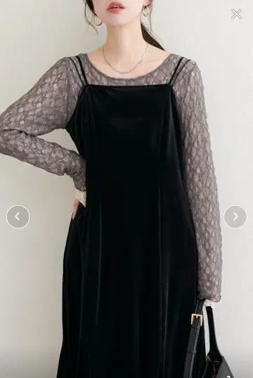 natural couture 멀티 리본 머메이드 원피스