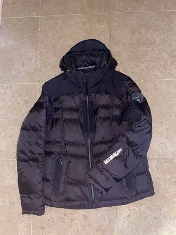 NAPAPIJRI 다운 자켓 후드 부착 블랙