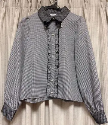 Pal elfy 하운드투스 체크 블라우스/지뢰계 양산형