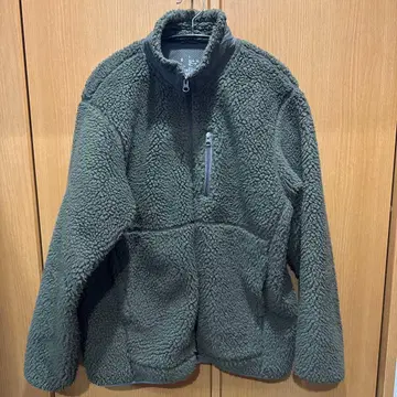 무인양품 보아 플리스 자켓 L 카키 그린
