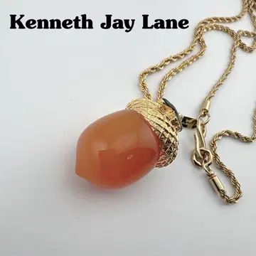 새상품급 Kenneth Jay Lane 도토리 모양 롱 목걸이