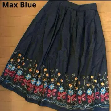 MAX BLUE 자수 스커트