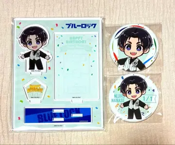 블루 록 벌스데이 굿즈 세트 아크릴 스탠드 캔뱃지 나나세 니지로우