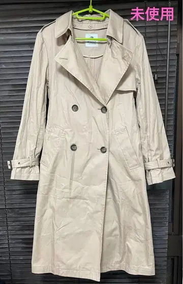 미사용 나노 유니버스 2way 베이지 더블 브레스트 트렌치코트