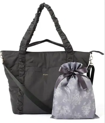 Francfranc 다크 그레이 트래블 백