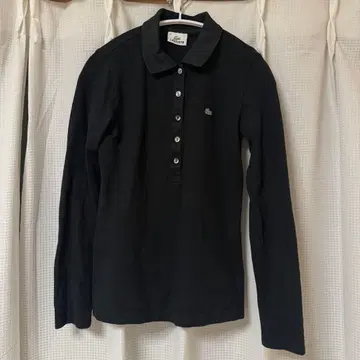 LACOSTE 블랙 긴팔 피케 셔츠 38