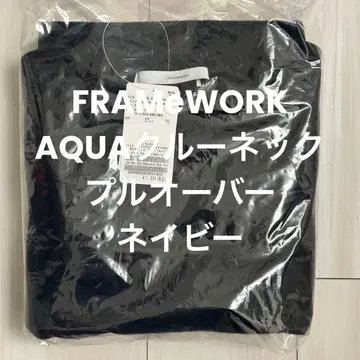 새상품 FRAMeWORK AQUA 크루넥 풀오버 네이비
