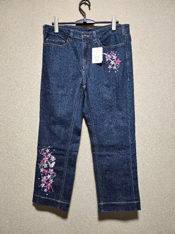 일본풍 패턴 데님 팬츠