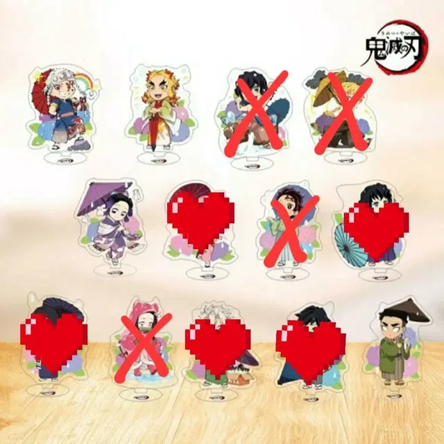 분철) 귀멸의 칼날 장마 시리즈 아크릴 스탠드 분철 모집해요