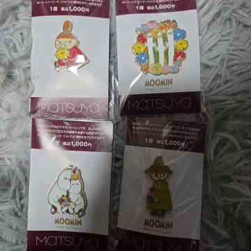 무민 핀 배지 4개 세트