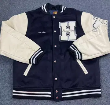 바시티 자켓 네이비/화이트