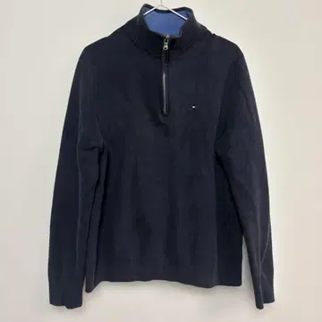 타미힐피거 하프 지퍼 니트 스웨터 네이비 L