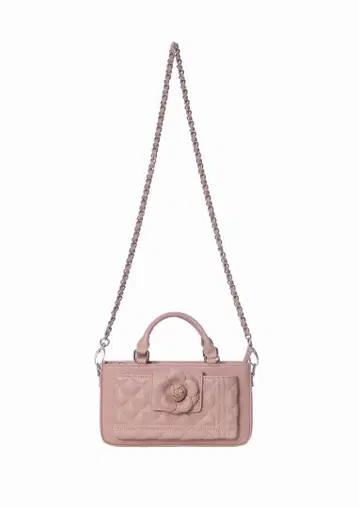 riu 핑크 퀼팅 숄더백