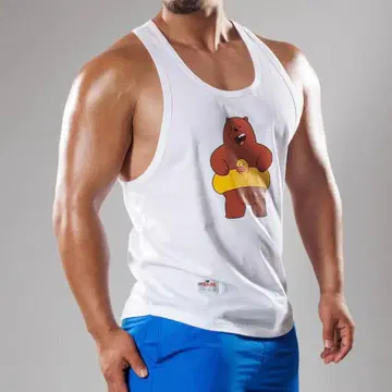 EGDE We Bare Bears 베어베어즈 탱크탑 화이트 M