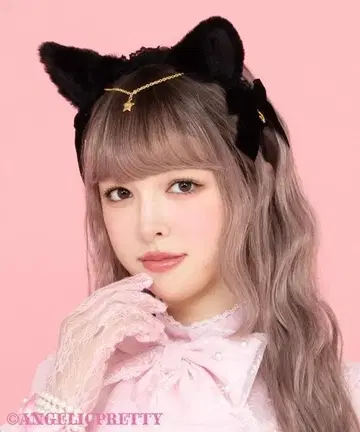 Angelic Pretty Milk Cat 머리띠 블랙