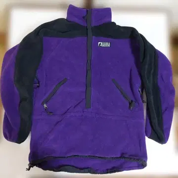 Sierra Designs 플리스 하프 지퍼 풀오버 보라색/블랙