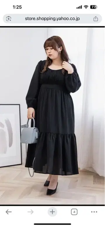 CLETTE 오리지널 개더 디자인 티어드 원피스