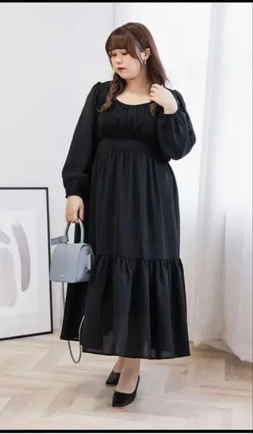 CLETTE 오리지널 개더 디자인 티어드 원피스