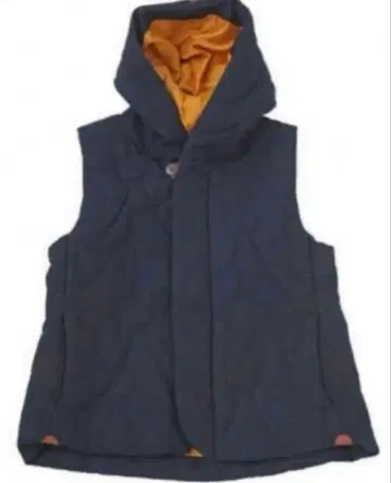 팔라스 팰리스 인디고 퀼트 작약 패턴 후드 베스트