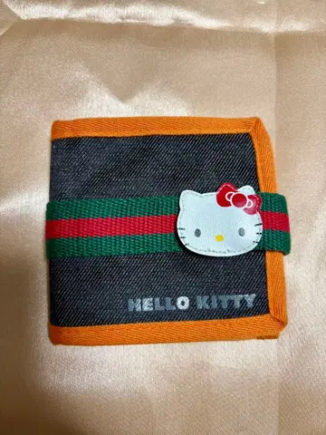 헬로키티 HELLO KITTY 데님 지갑 헤이세이 레트로