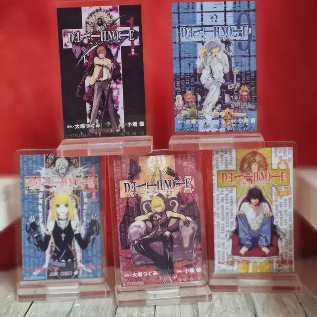 데스노트 표지 아크릴 스탠드 가챠 일괄