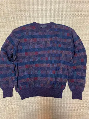 체크 무늬 니트 스웨터