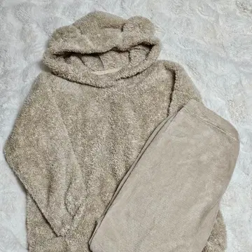 GU 곰 파자마 마쉬멜로우 필 후디 세트 긴팔 M