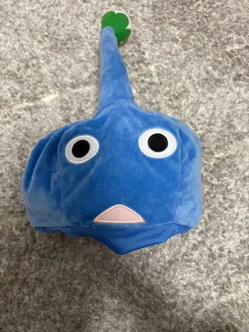 피크민 캐릭터 모자 파란색 프리 사이즈