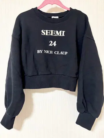 NICE CLAUP SEEMI 벨 슬리브 맨투맨 트레이닝복 니트