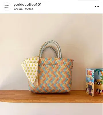 메케아리사 mekearisa 요키 커피 한정판 바스켓백