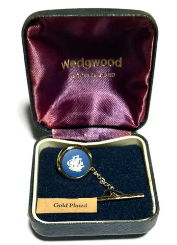 Wedgwood 금 도금 넥타이핀
