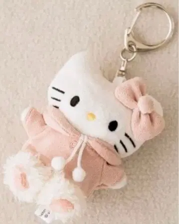 로리즈팜 헬로키티 Me% 폼폼 핑크 토이 키링