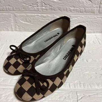 COULEUR VARIE 크롤 발리에 펌프스 체크 무늬 발레 슈즈