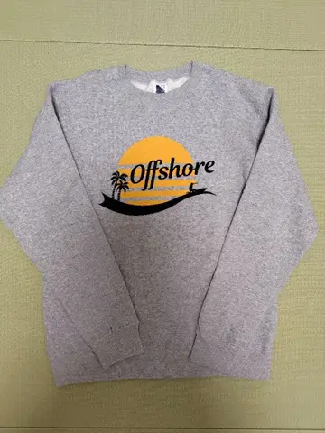 새상품 OFFSHORE(오프쇼어) 로고 크루 맨투맨 M 멜란지 그레이