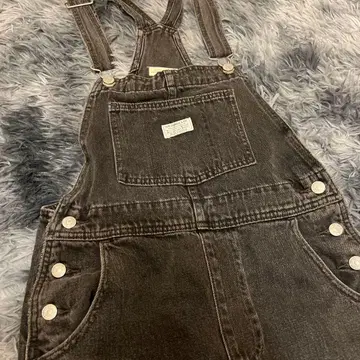 Levi's 블랙 데님 오버롤