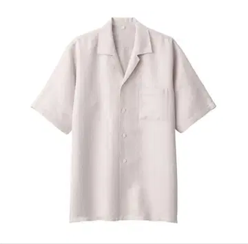 무인양품 MUJI labo 린넨 실크 오픈 카라 반팔 셔츠 25SS