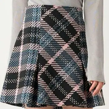 SNIDEL 로빙 체크 스커트 BLK