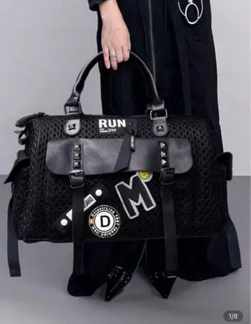 메쉬 보스턴 백 블랙