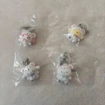 산리오 메지루시 액세서리 복슬복슬 스노우 4개 세트