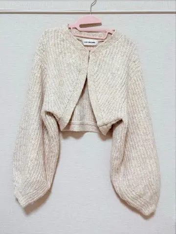 릴리 브라운 앙상블 루즈 니트 가디건