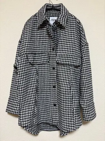 ZARA 오버 사이즈 체크 자켓