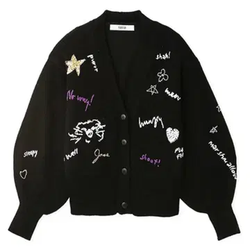 FURFUR 마쉬멜로우 가디건 블랙