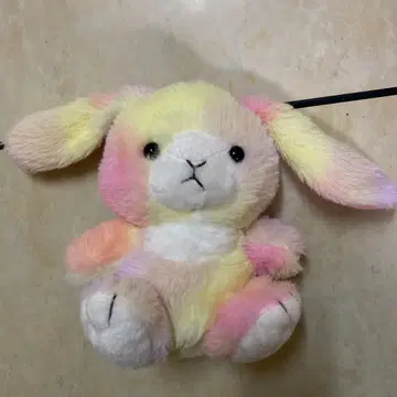 [ 익명 배송 ] 핑크 레인보우 컬러 토끼 봉제 인형