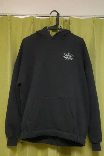 [ 9090 ] 속기모 후드티 블랙 자수 L 사이즈