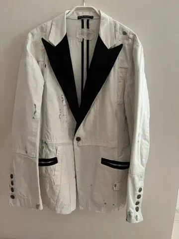 그렉 로렌 화이트 테일러드 자켓 사이즈 4