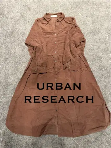 URBAN RESEARCH 핑크 브라운 셔츠 원피스