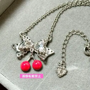 새상품급 레어 베이비더스타즈 샤인브라이트 리본 체리 목걸이