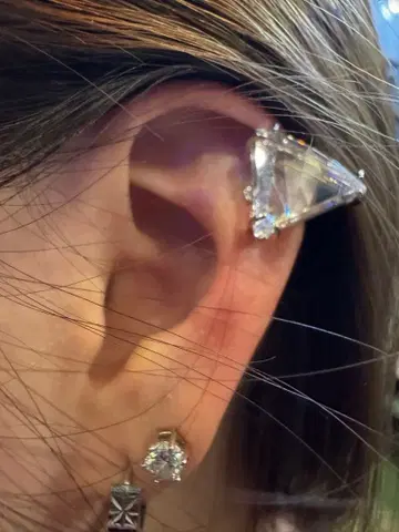 스와로브스키 실버 925 이어 클립 (한쪽 귀용)