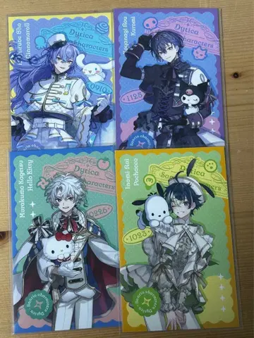 Dytica 산리오 캐릭터즈 랜덤 사진풍 카드 4종 세트